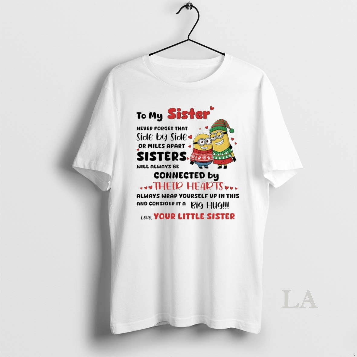 Original Minion My Sister Never Forget That Side - Adult & Kids T-Shirts, Sweatshirts & Hoodies apparel design preview 1