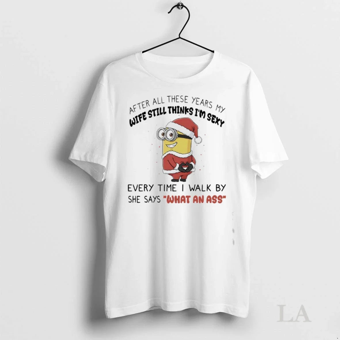 Original Minions Santa After All These Years My Wife - Adult & Kids T-Shirts, Sweatshirts & Hoodies apparel design preview 1