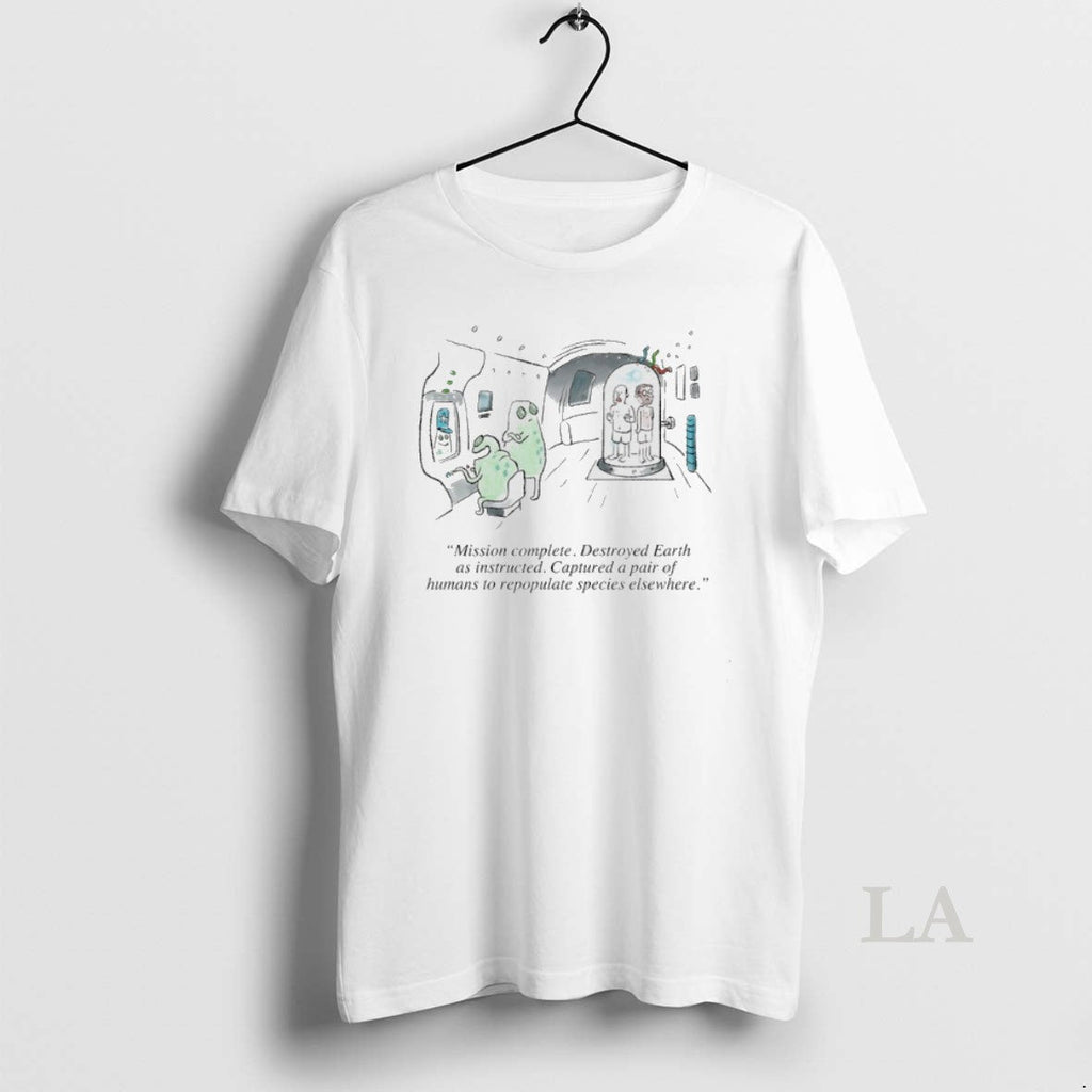 Original Mission Complete Destroyed Earth As - Adult & Kids T-Shirts, Sweatshirts & Hoodies apparel design preview 1