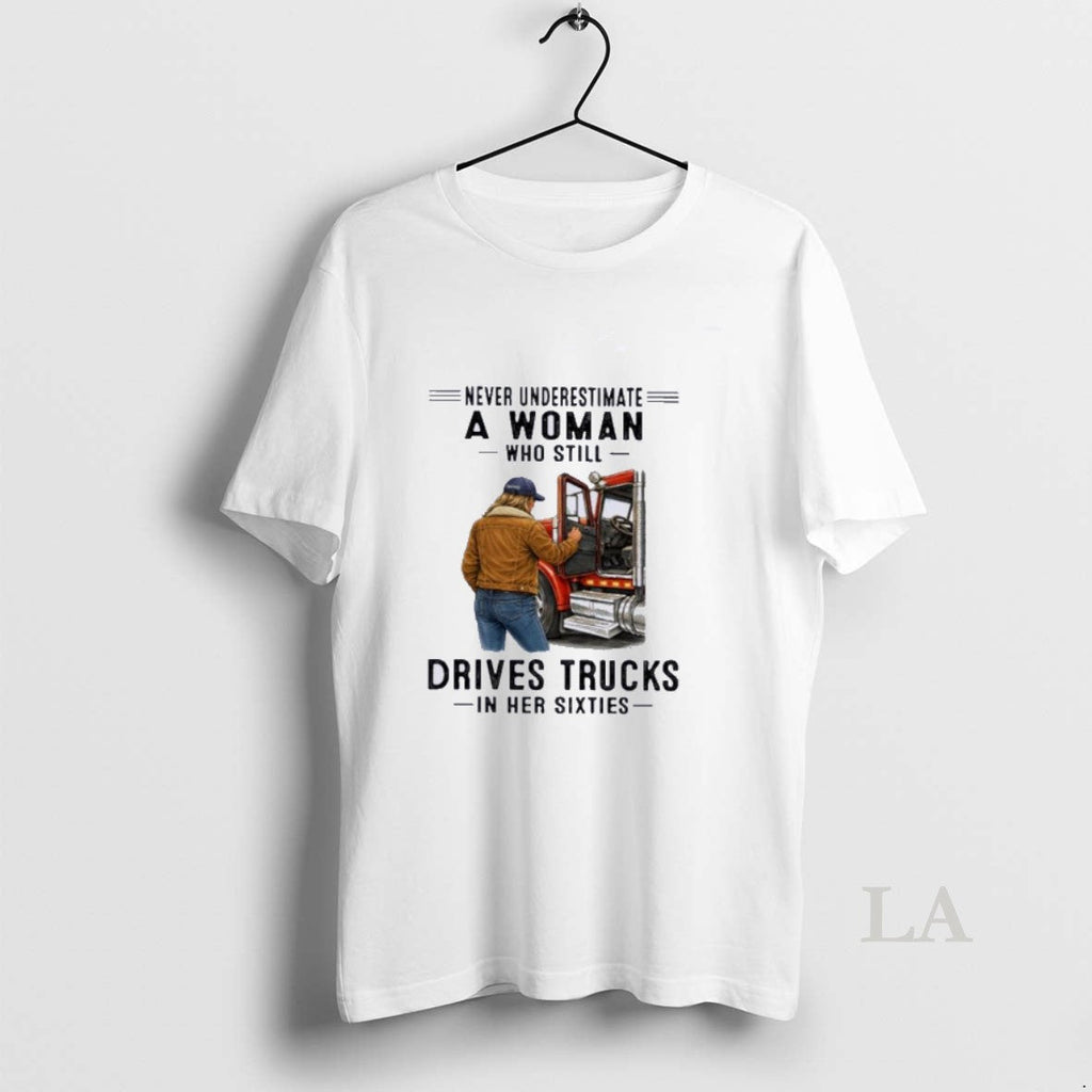 Original Never Underestimate A Woman Who Still Drives - Adult & Kids T-Shirts, Sweatshirts & Hoodies apparel design preview 1