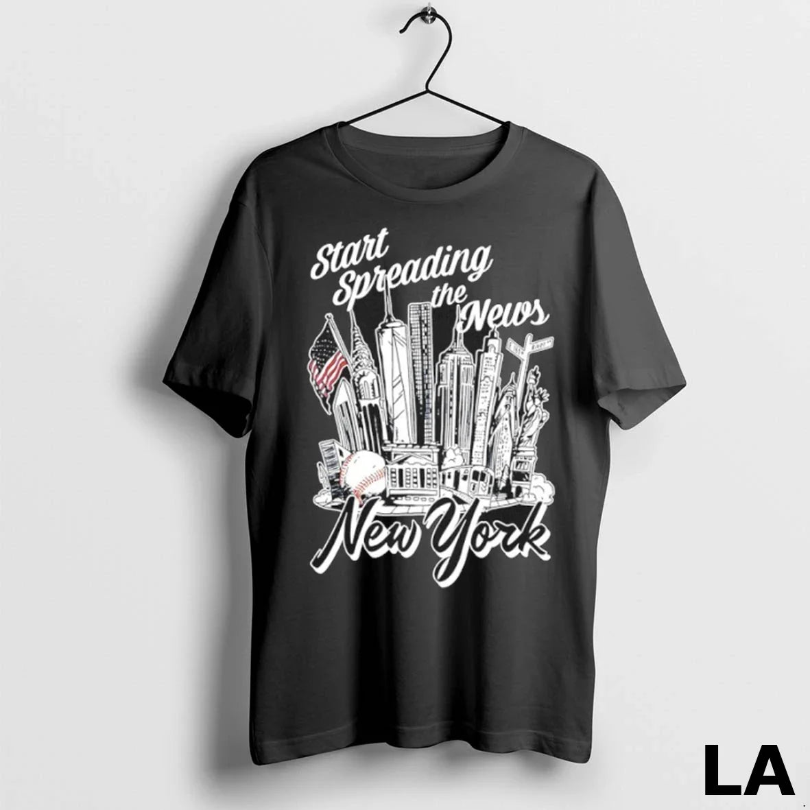 Original New York Yankees Start Spreading The News - Adult & Kids T-Shirts, Sweatshirts & Hoodies apparel design preview 1
