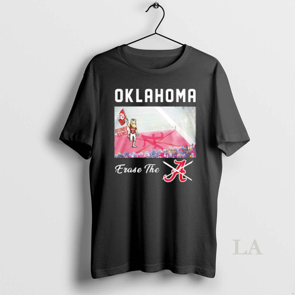 Original Oklahoma Sooners Erase Not Alabama - Adult & Kids T-Shirts, Sweatshirts & Hoodies apparel design preview 1