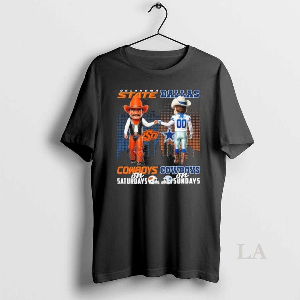 Original Oklahoma State Cowboys Vs Dallas Mascot - Adult & Kids T-Shirts, Sweatshirts & Hoodies apparel design preview 1