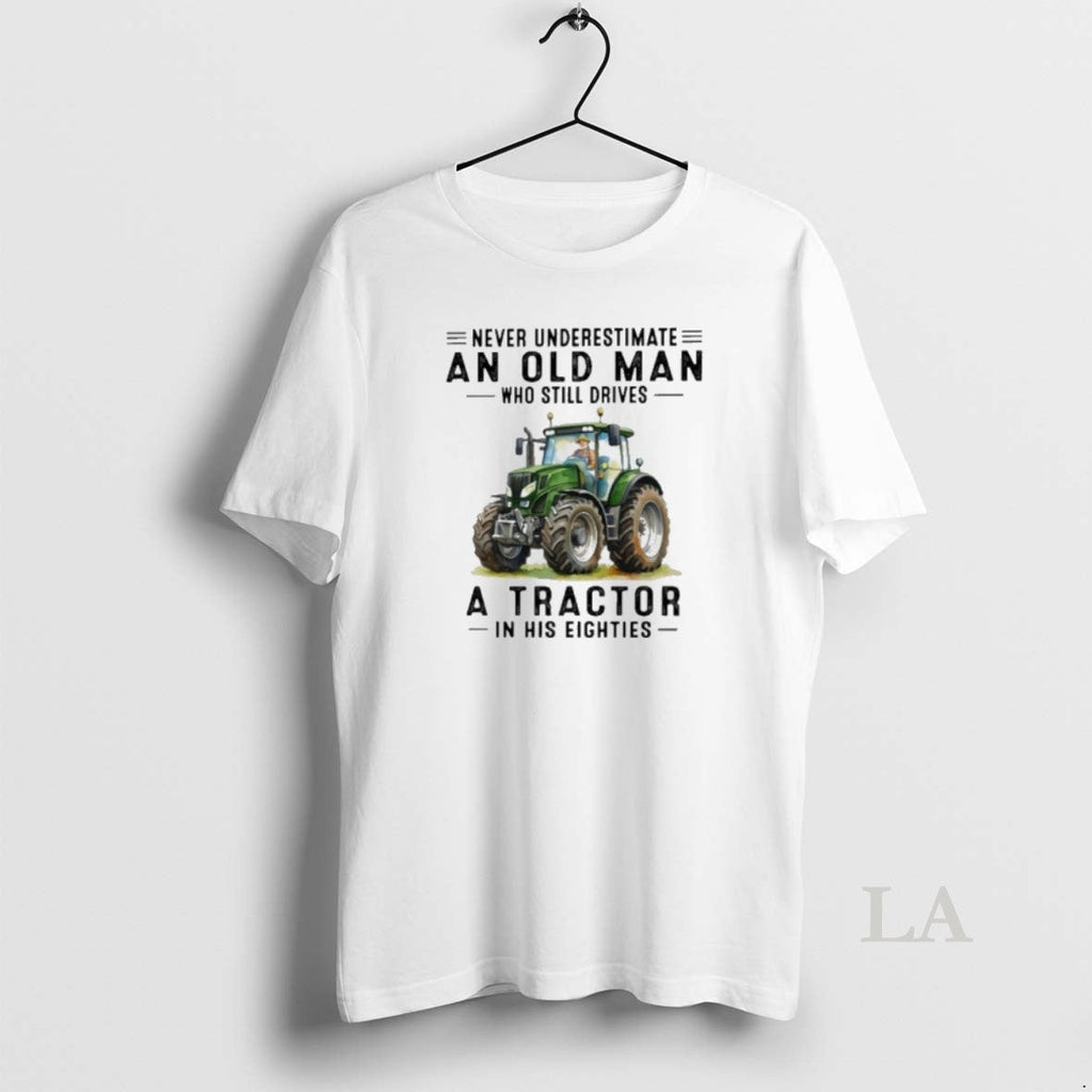 Original Old Man Drives Tractor Eighties - Adult & Kids T-Shirts, Sweatshirts & Hoodies apparel design preview 1