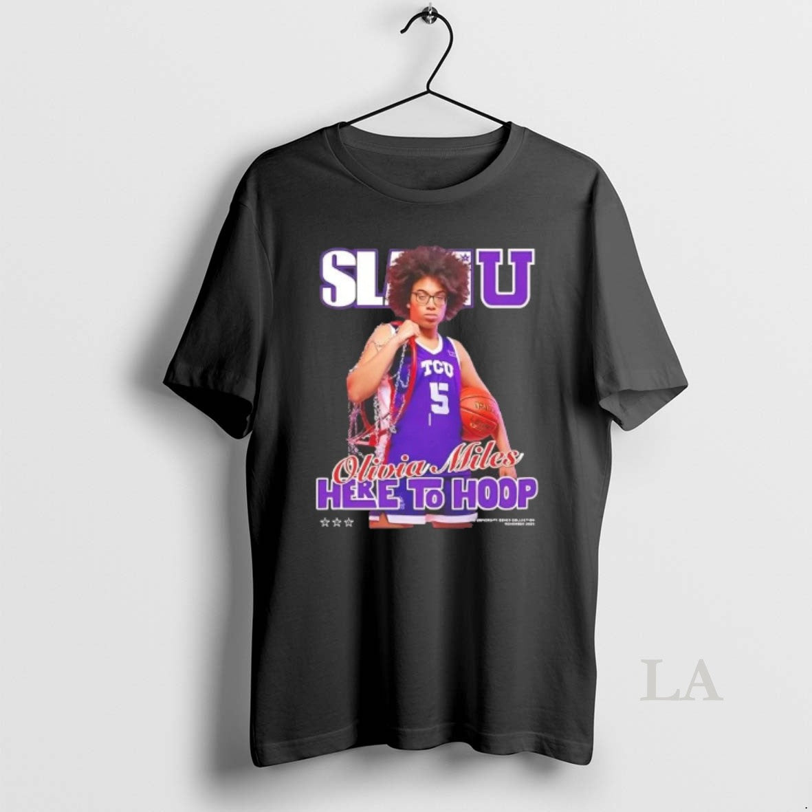 Original Olivia Miles Slam Here To Hoop - Adult & Kids T-Shirts, Sweatshirts & Hoodies apparel design preview 1