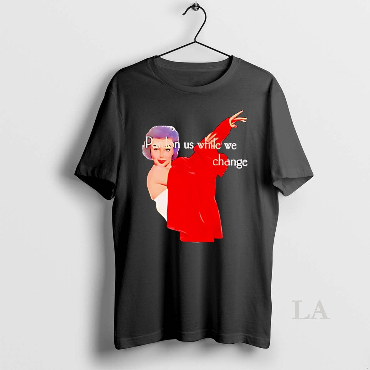 Original Pardon Us While We Change Vintage Woman Red - Adult & Kids T-Shirts, Sweatshirts & Hoodies apparel design preview 1