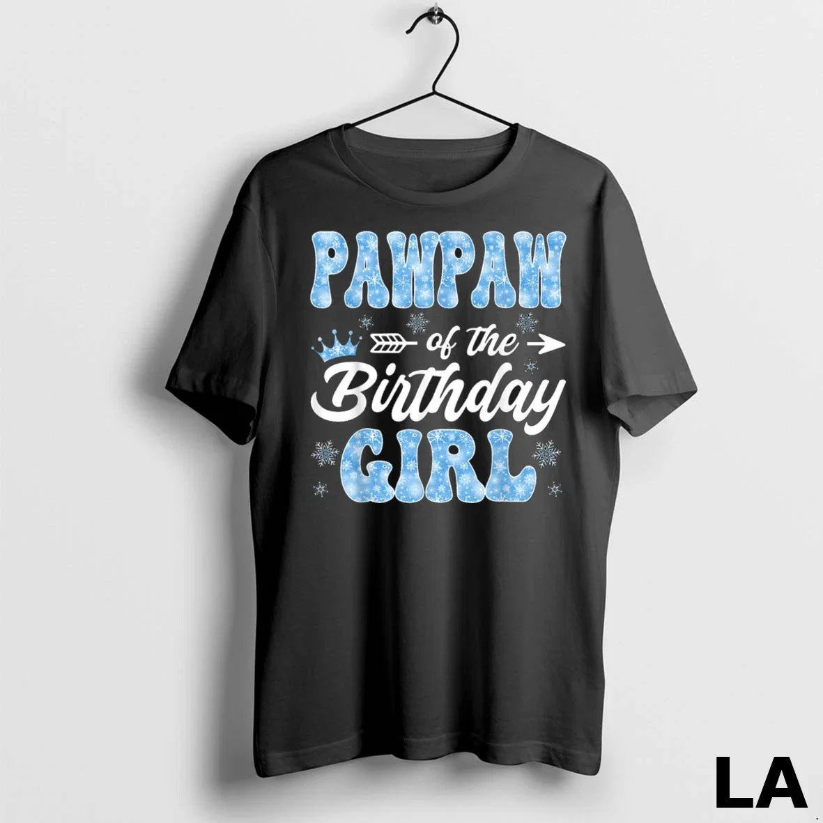 Original Pawpaw Of The Birthday Girl Snowflakes - Adult & Kids T-Shirts, Sweatshirts & Hoodies apparel design preview 1
