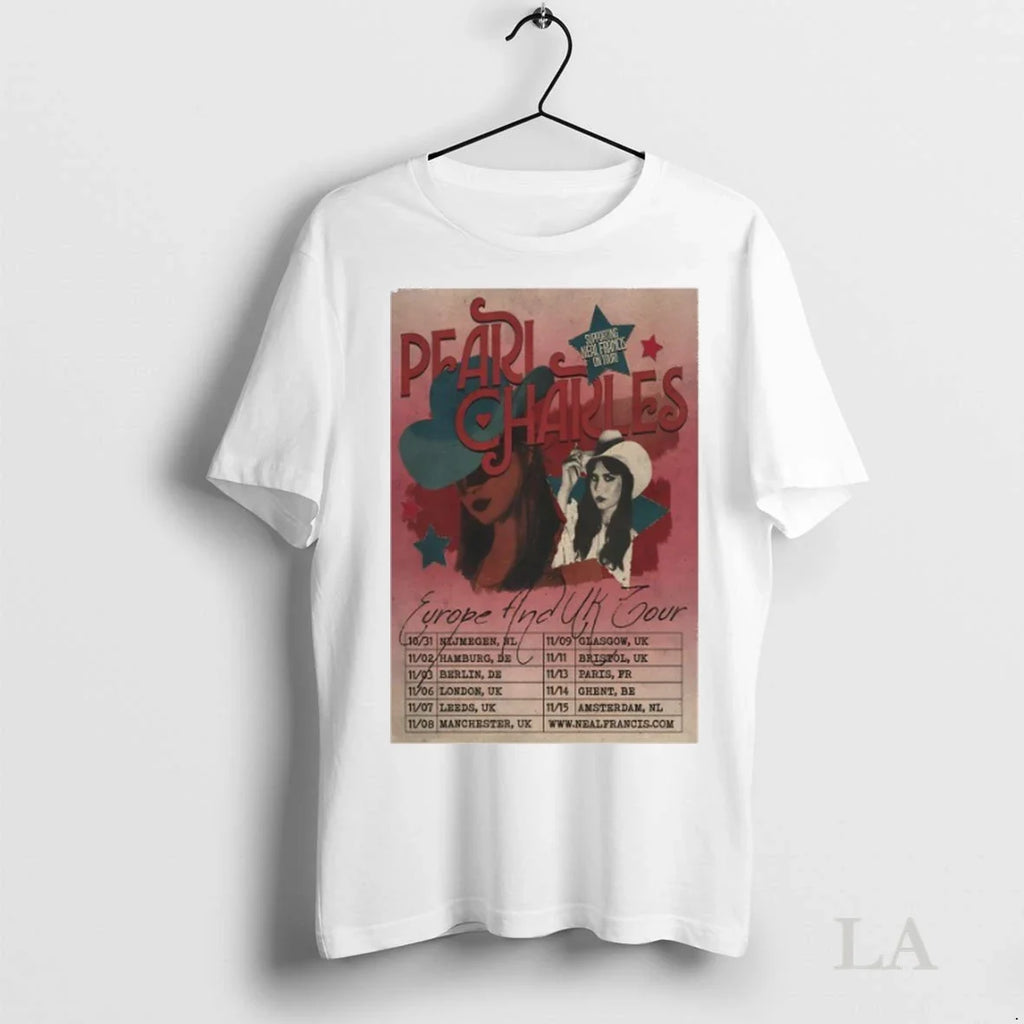 Original Pearl Charles Europe And Uk Tour 2025 - Adult & Kids T-Shirts, Sweatshirts & Hoodies apparel design preview 1