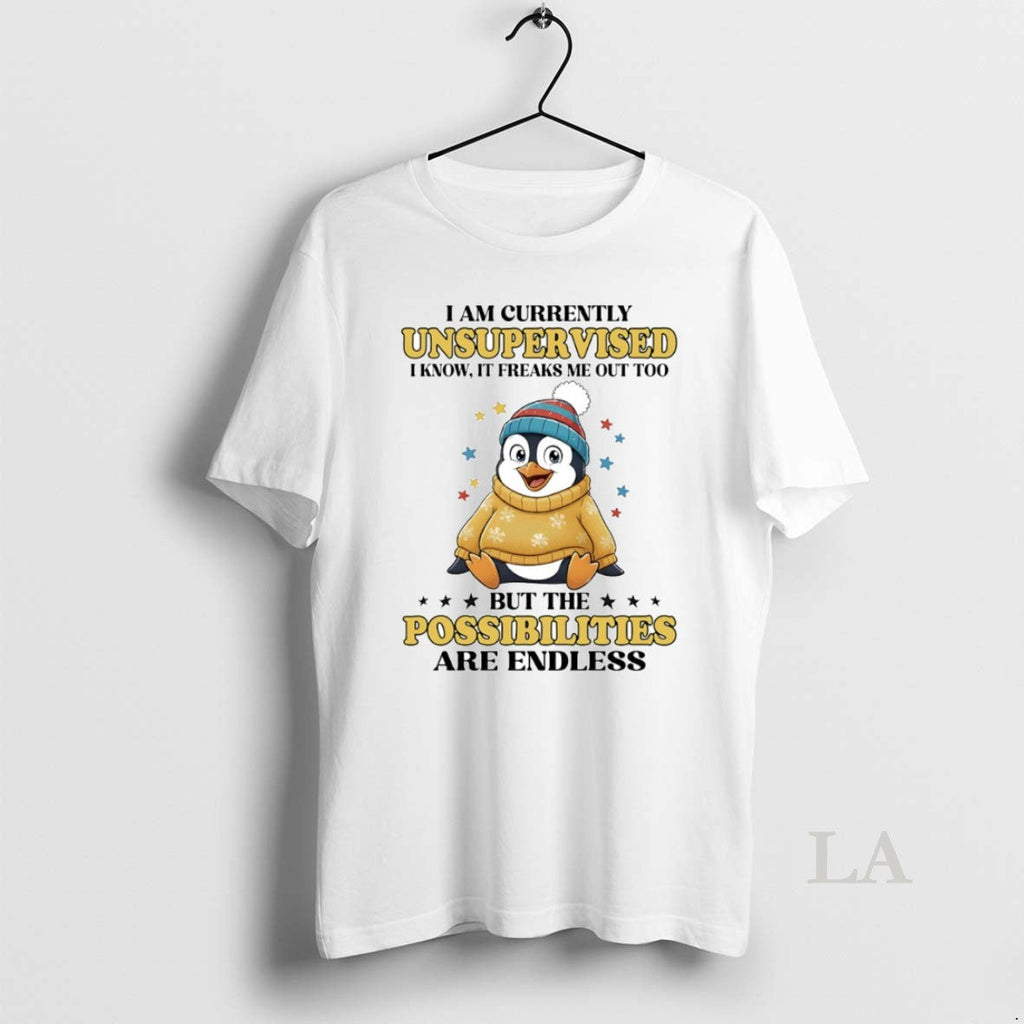 Original Penguin I Am Currently Unsupervised Know - Adult & Kids T-Shirts, Sweatshirts & Hoodies apparel design preview 1