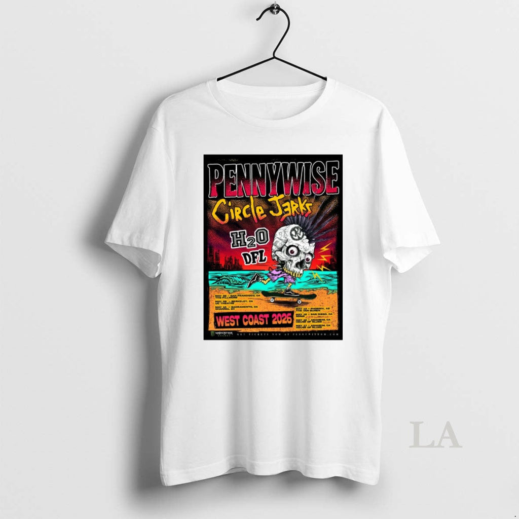 Original Pennywise With Circle Jerks H20 And Dfl West - Adult & Kids T-Shirts, Sweatshirts & Hoodies apparel design preview 1
