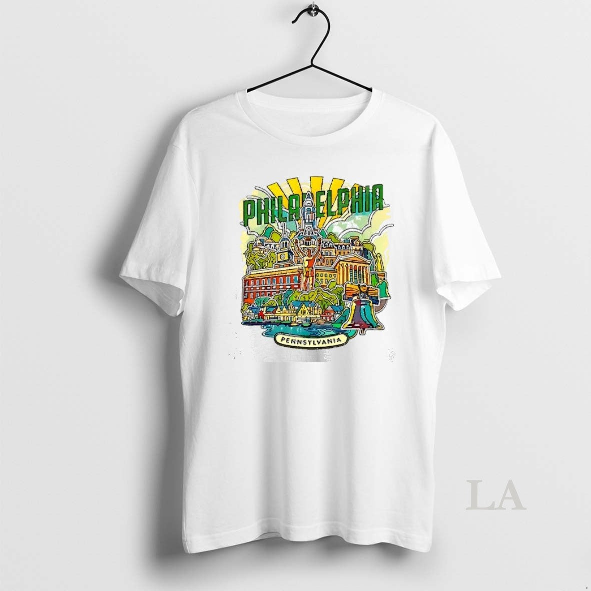 Original Philadelphia Pennsylvania Landmarks - Adult & Kids T-Shirts, Sweatshirts & Hoodies apparel design preview 1