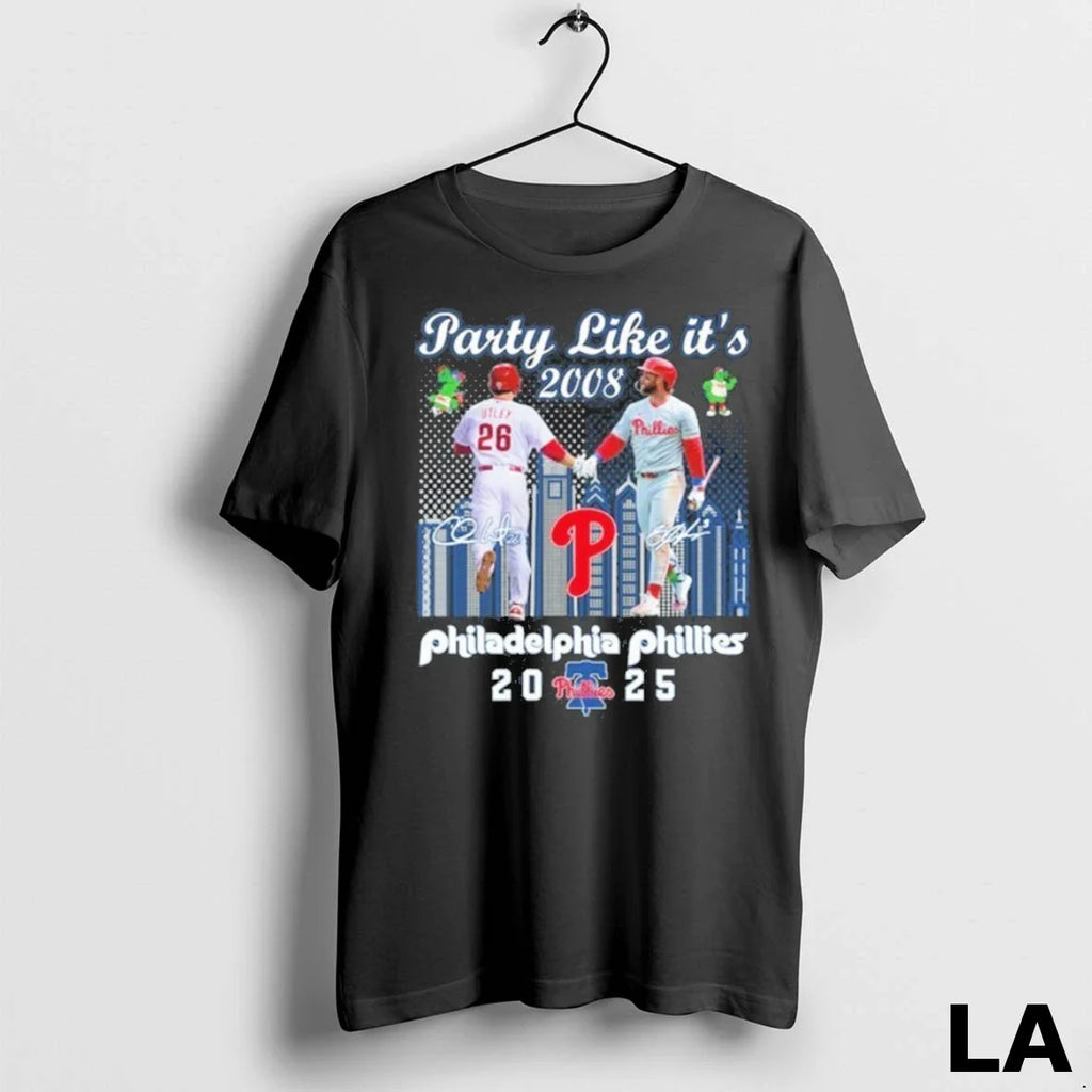Original Phillies Party Like Its 2008 Player - Adult & Kids T-Shirts, Sweatshirts & Hoodies apparel design preview 1