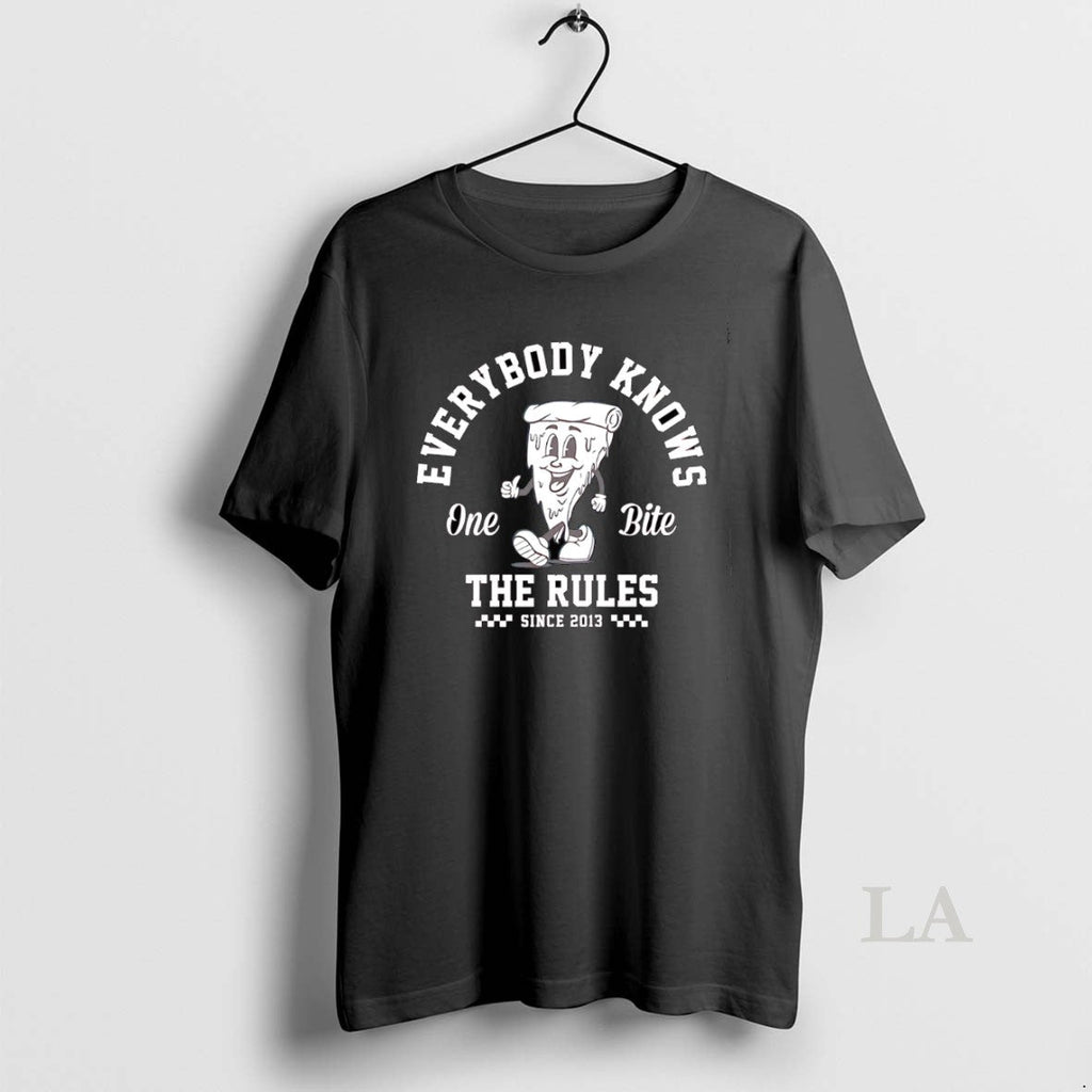 Original Pizza Everybody Knows One Bite Rules - Adult & Kids T-Shirts, Sweatshirts & Hoodies apparel design preview 1