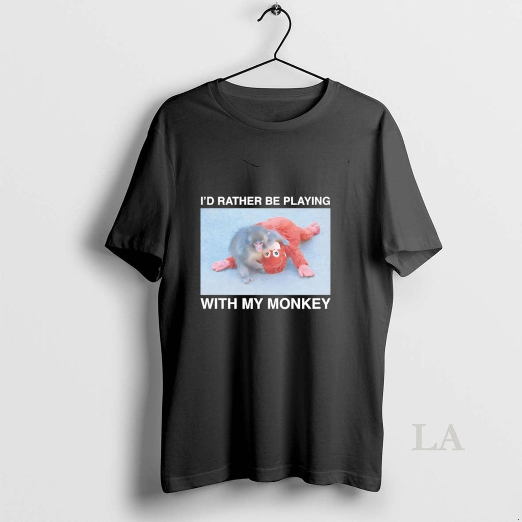 Original Punch Kun Id Rather Be Playing With My - Adult & Kids T-Shirts, Sweatshirts & Hoodies apparel design preview 1