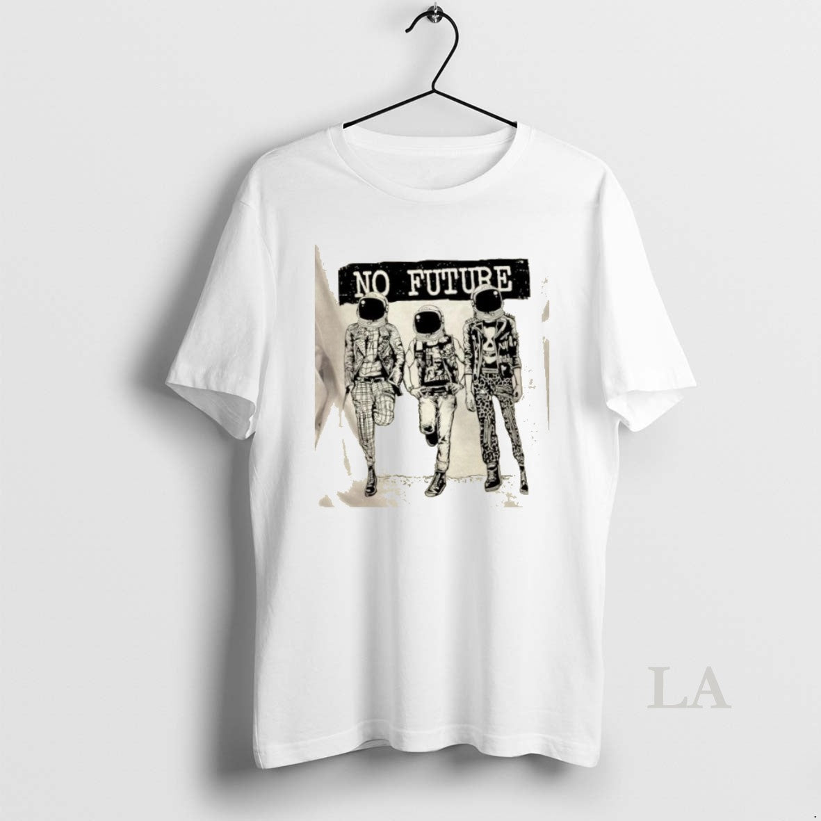 Original Punk Astronaut No Future - Adult & Kids T-Shirts, Sweatshirts & Hoodies apparel design preview 1