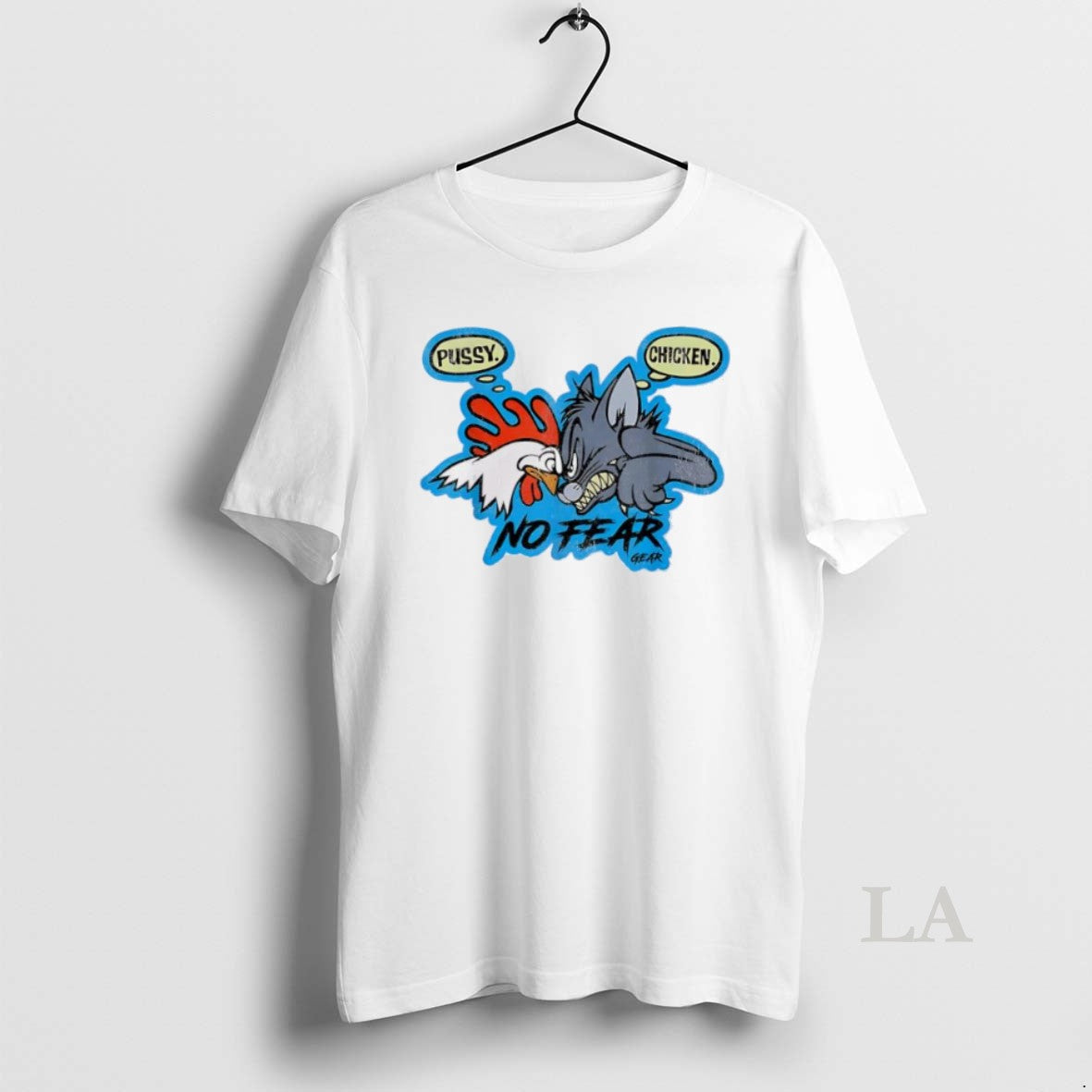 Original Pussy Chicken No Fear Gear Cartoon - Adult & Kids T-Shirts, Sweatshirts & Hoodies apparel design preview 1