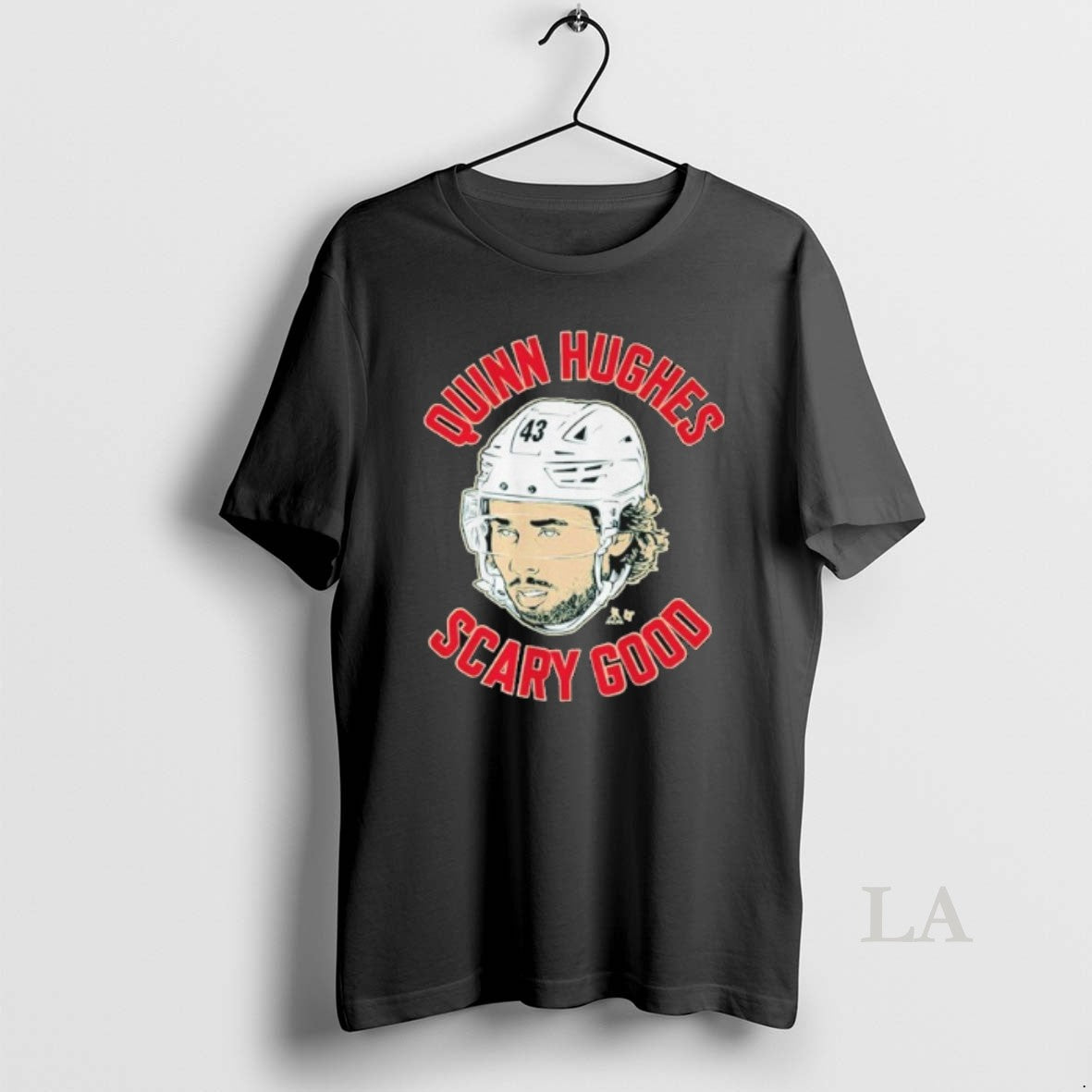 Original Quinn Hughes Scary Good Ghost Eyes - Adult & Kids T-Shirts, Sweatshirts & Hoodies apparel design preview 1