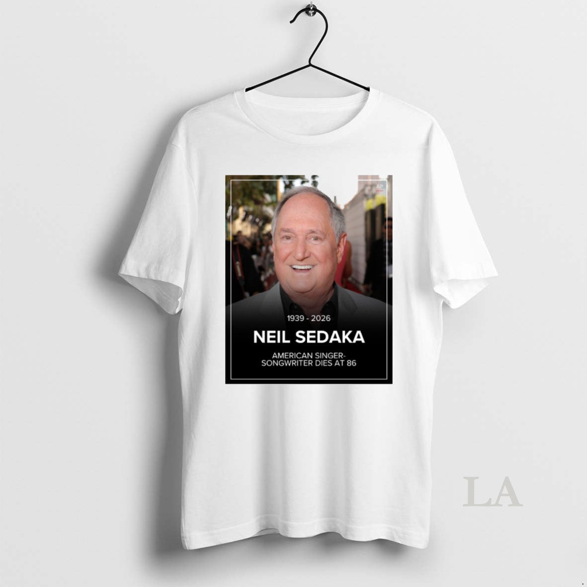 Original Rip Neil Sedaka 1939 2026 American Singer - Adult & Kids T-Shirts, Sweatshirts & Hoodies apparel design preview 1