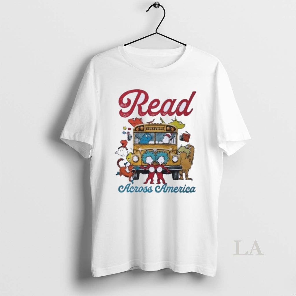 Original Read Across America School Bus 2026 - Adult & Kids T-Shirts, Sweatshirts & Hoodies apparel design preview 1