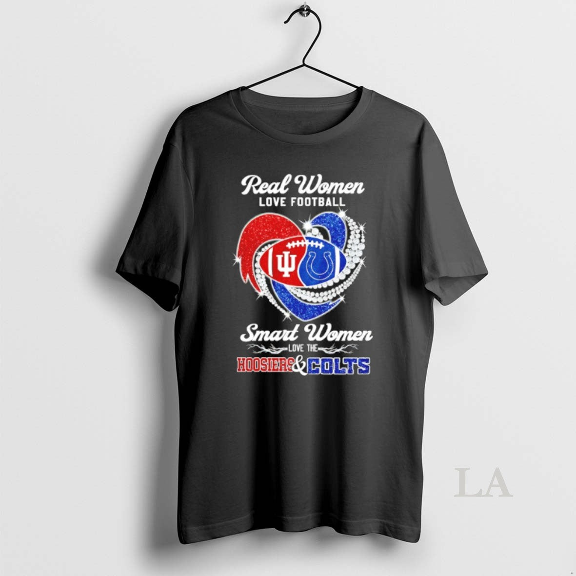 Original Real Love Football Smart Hoosiers Colts - Adult & Kids T-Shirts, Sweatshirts & Hoodies apparel design preview 1