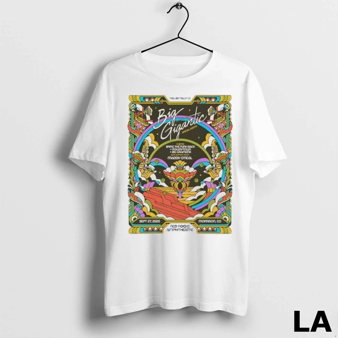 Original Red Rocks 2025 Big Gigantic - Adult & Kids T-Shirts, Sweatshirts & Hoodies apparel design preview 1