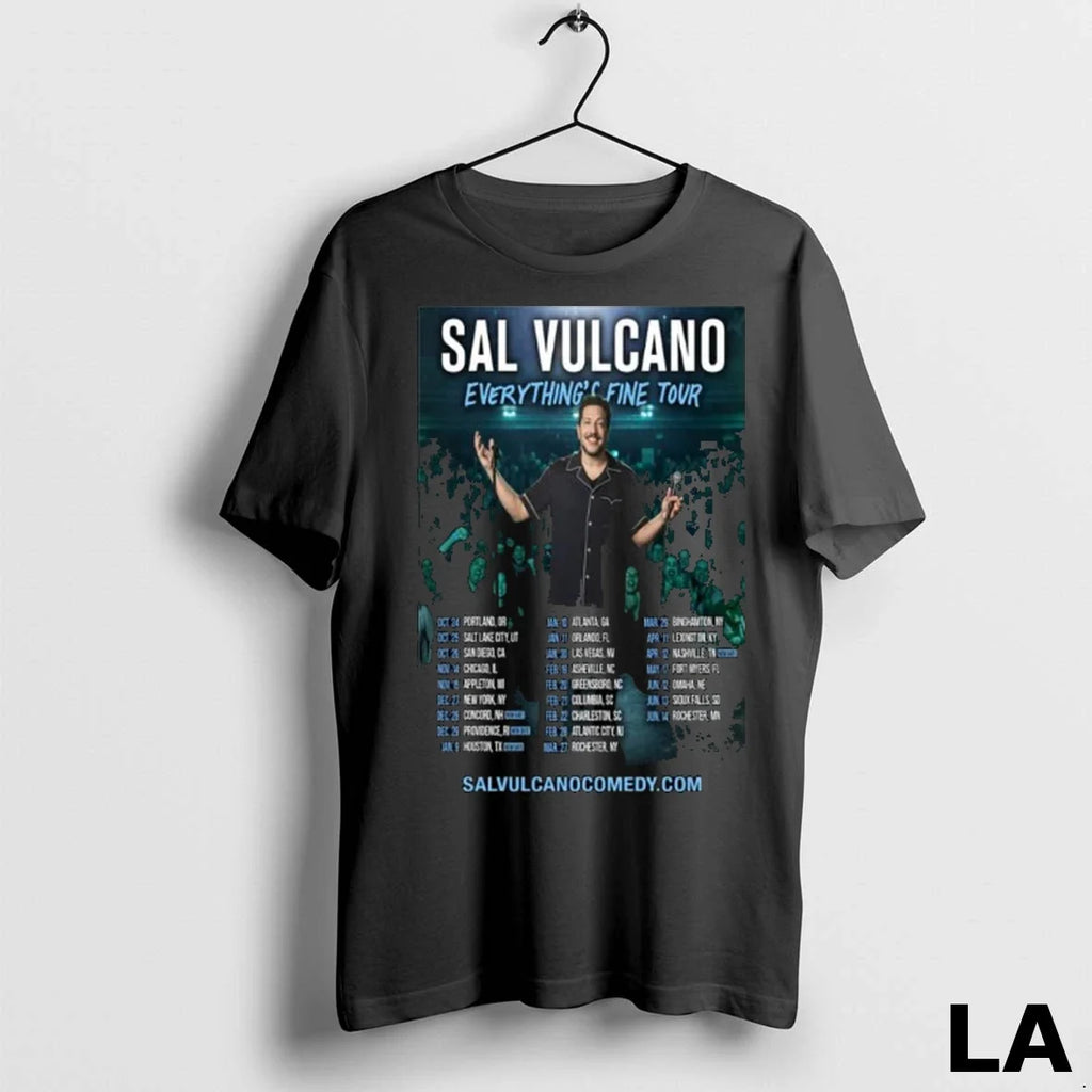 Original Sal Vulcano Everythings Fine Tour 2025 2026 - Adult & Kids T-Shirts, Sweatshirts & Hoodies apparel design preview 1