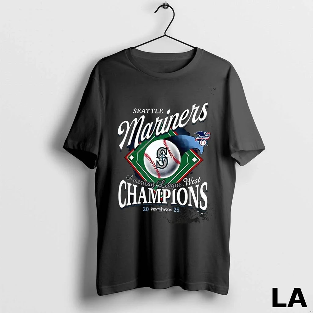 Original Seattle Mariners 2025 Amnerican League West - Adult & Kids T-Shirts, Sweatshirts & Hoodies apparel design preview 1
