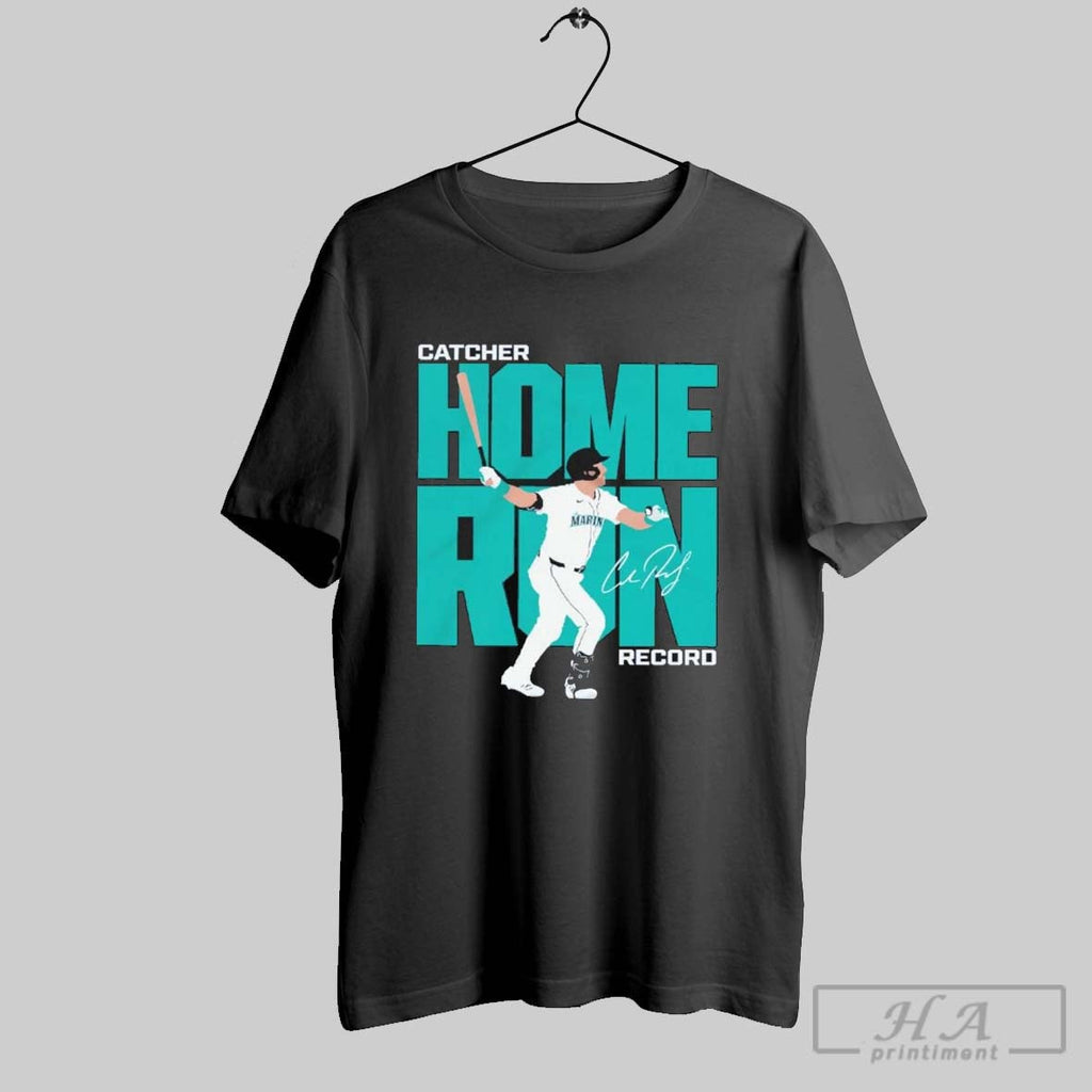 Original Seattle Mariners Cal Raleigh Catcher Record - Adult & Kids T-Shirts, Sweatshirts & Hoodies apparel design preview 1