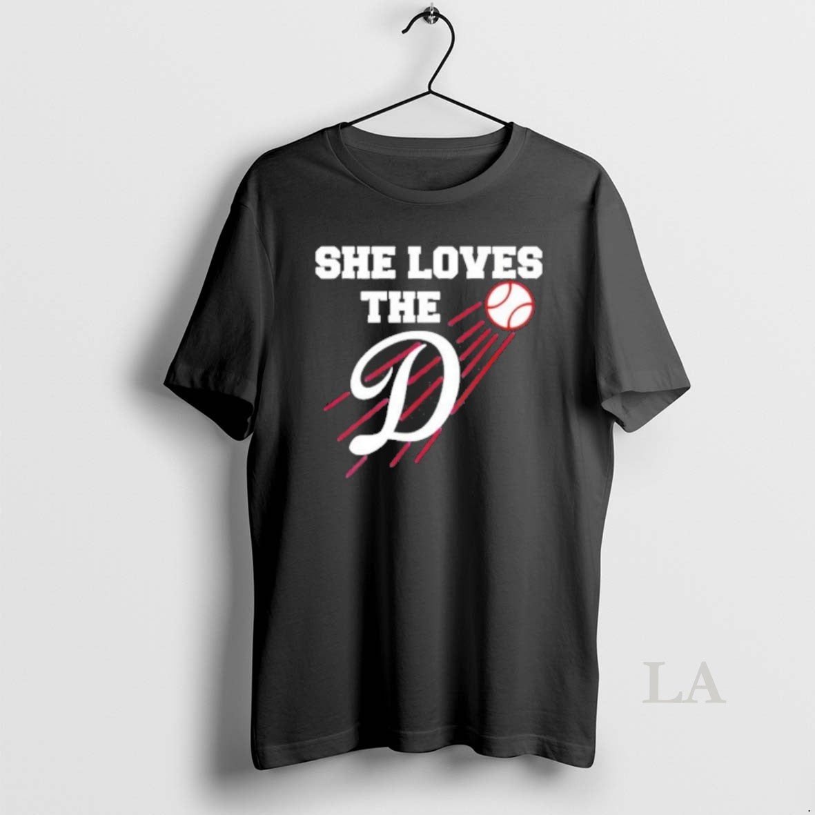 Original She Loves The D Style Los Angeles Dodgers - Adult & Kids T-Shirts, Sweatshirts & Hoodies apparel design preview 1
