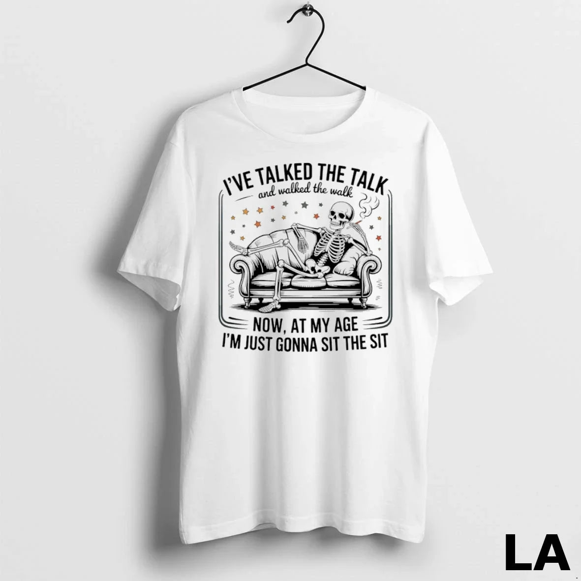 Original Skeleton Smoking Ive Talked The Talk And - Adult & Kids T-Shirts, Sweatshirts & Hoodies apparel design preview 1