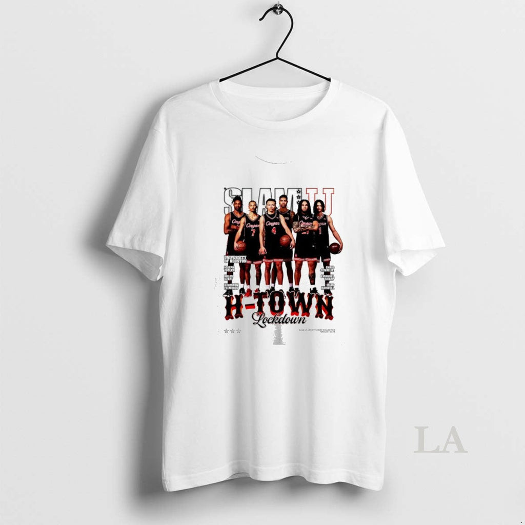 Original Slam Houston Cougars Mens Basketball H Town - Adult & Kids T-Shirts, Sweatshirts & Hoodies apparel design preview 1