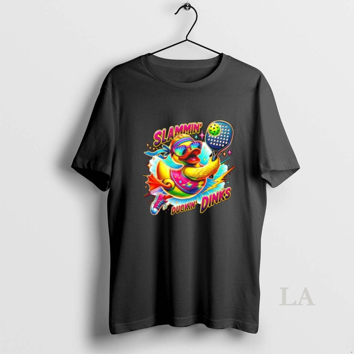 Original Slammin Duckin Dinks Funny Pickleball Rubber - Adult & Kids T-Shirts, Sweatshirts & Hoodies apparel design preview 1