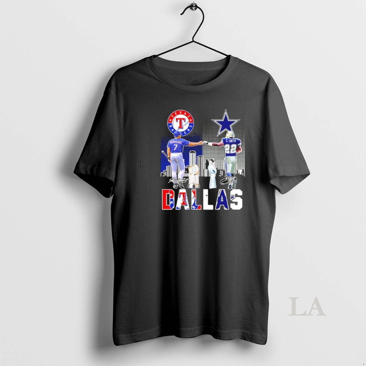 Original Sports Dallas Rangers Rodriguez Cowboys E - Adult & Kids T-Shirts, Sweatshirts & Hoodies apparel design preview 1