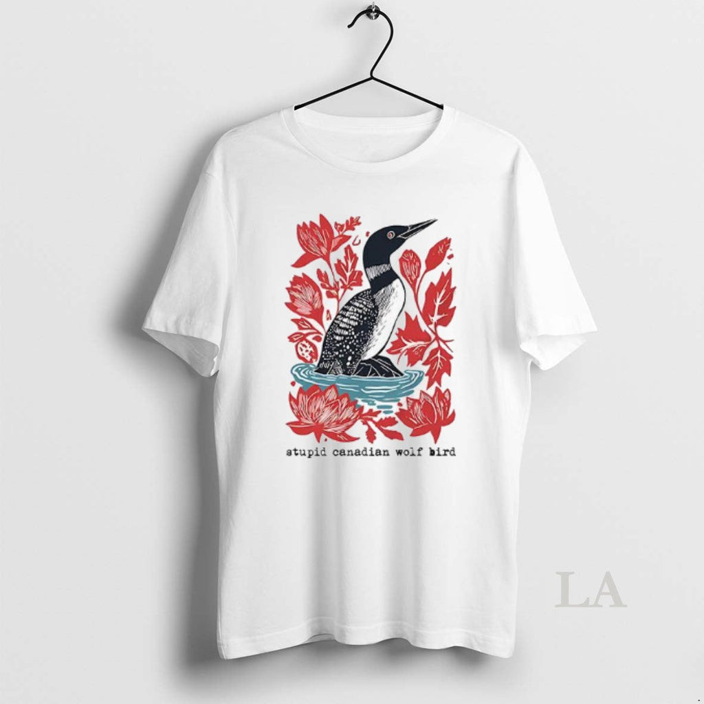 Original Stupid Canadian Wolf Bird Canada Symbol - Adult & Kids T-Shirts, Sweatshirts & Hoodies apparel design preview 1