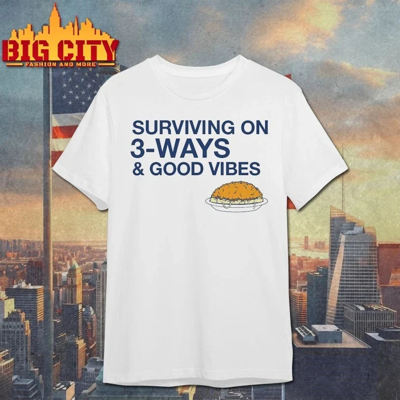 Original Surviving on 3-Ways &amp; Good Vibes - Adult & Kids T-Shirts, Sweatshirts & Hoodies apparel design preview 1