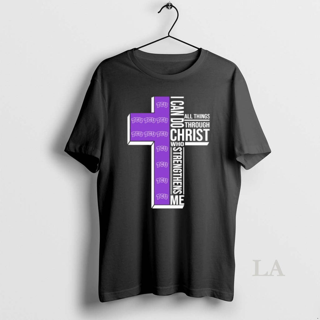 Original Tcu Horned Frogs Cross I Can Do All Things - Adult & Kids T-Shirts, Sweatshirts & Hoodies apparel design preview 1