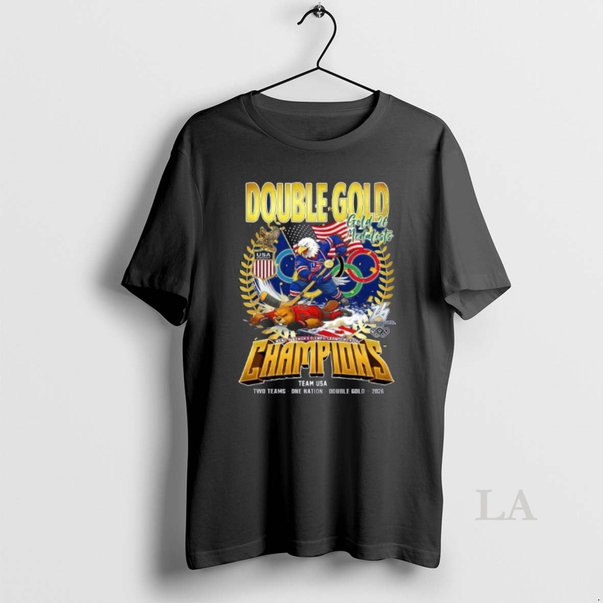 Original Team Usa Double Gold Medalists Mens Womens - Adult & Kids T-Shirts, Sweatshirts & Hoodies apparel design preview 1