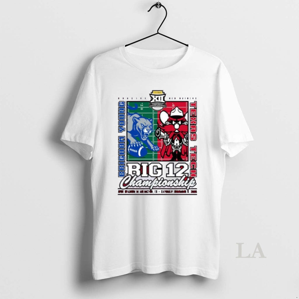 Original Texas Tech Vs Byu Cougars 2025 Big 12 - Adult & Kids T-Shirts, Sweatshirts & Hoodies apparel design preview 1