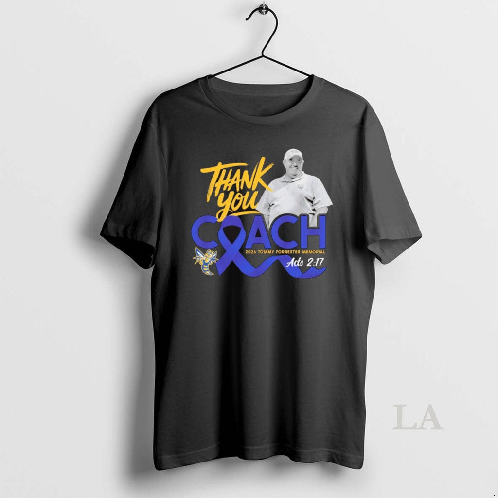 Original Thank You Coach 2026 Tommy Forrester - Adult & Kids T-Shirts, Sweatshirts & Hoodies apparel design preview 1