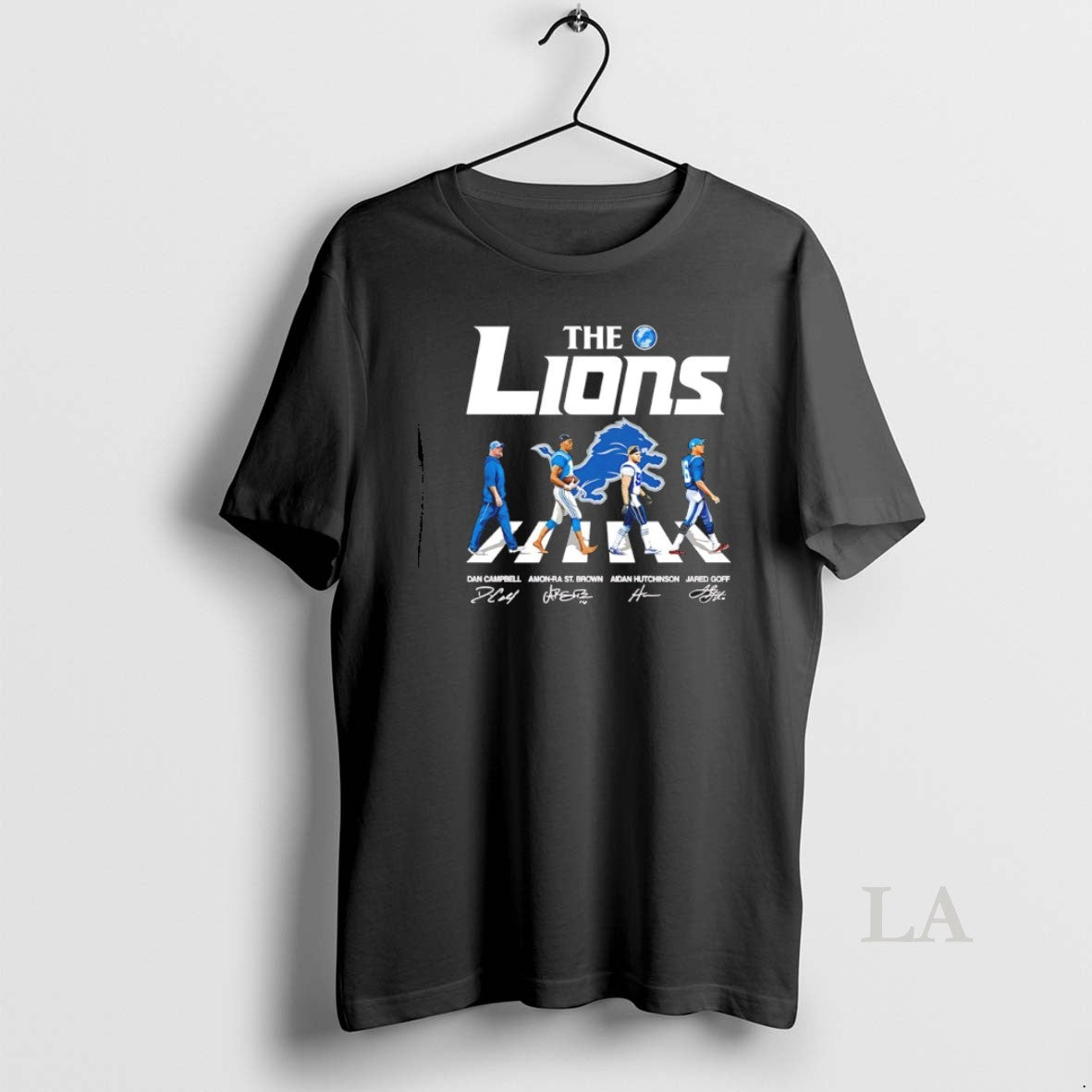 Original Detroit Lions Player Walking Autographed - Adult & Kids T-Shirts, Sweatshirts & Hoodies apparel design preview 1