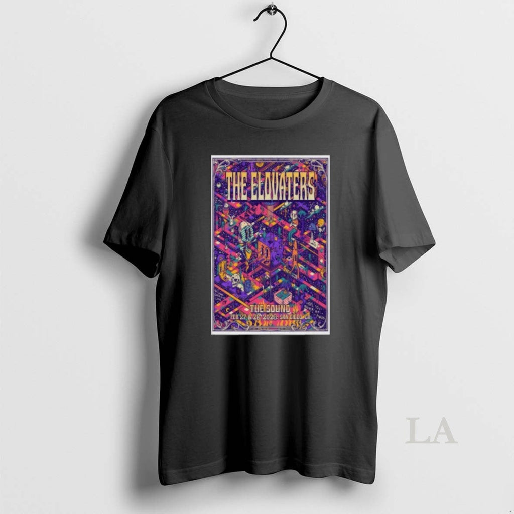 Original The Elovaters San Diego Shows Feb 27 28 2026 - Adult & Kids T-Shirts, Sweatshirts & Hoodies apparel design preview 1