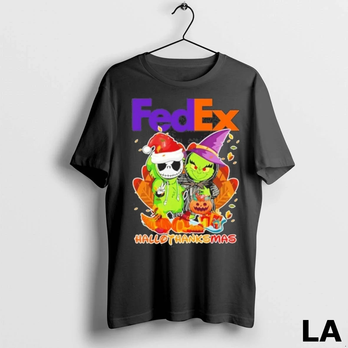 Original The Grinch And Santa Jack Fedex Logo - Adult & Kids T-Shirts, Sweatshirts & Hoodies apparel design preview 1