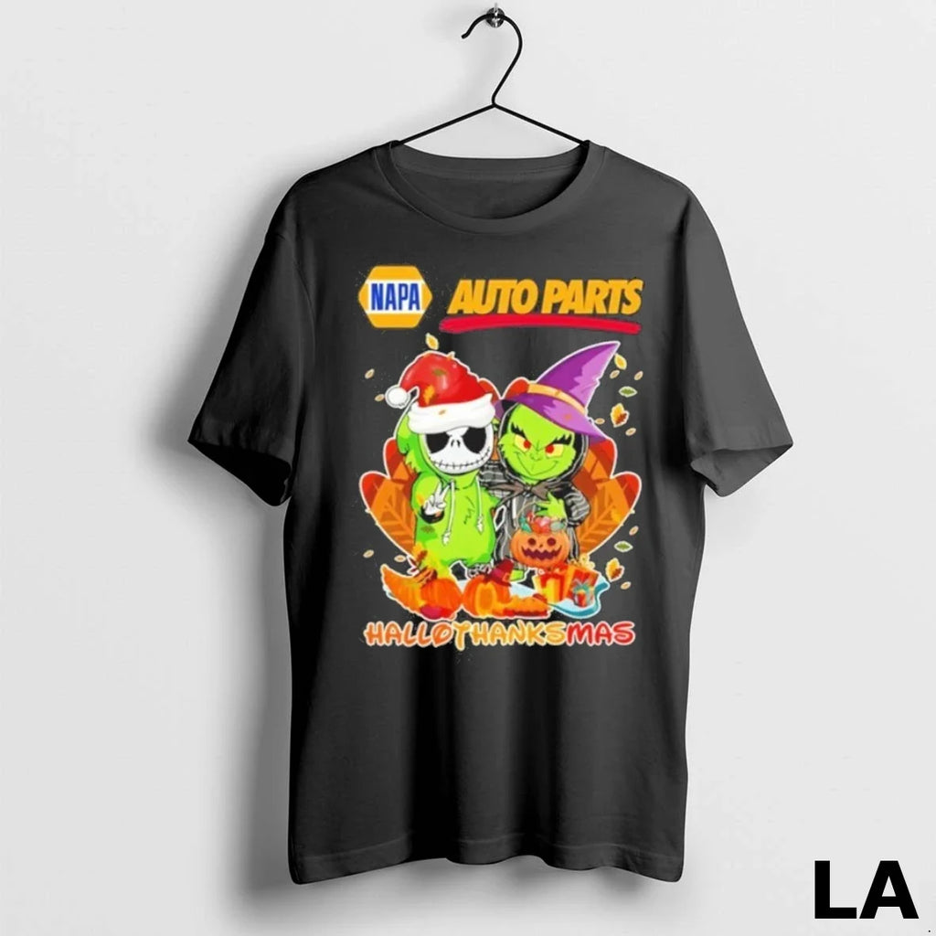 Original The Grinch And Santa Jack Napa Auto Parts - Adult & Kids T-Shirts, Sweatshirts & Hoodies apparel design preview 1