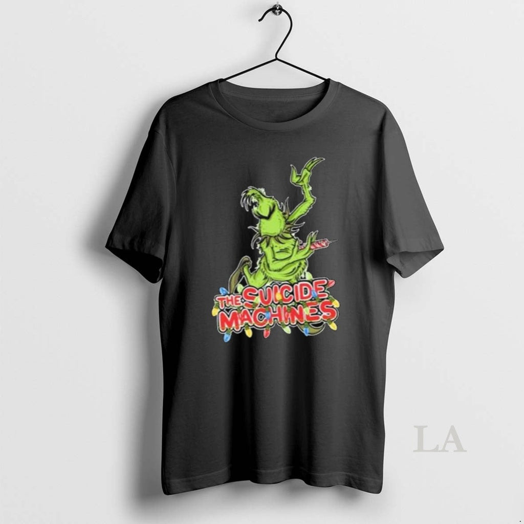 Original Suicide Machines Grinch Merry Long Sleve - Adult & Kids T-Shirts, Sweatshirts & Hoodies apparel design preview 1
