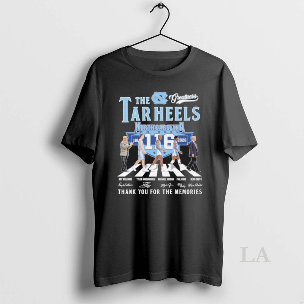 Original The Unc Tar Heels Basketball Abbey Road - Adult & Kids T-Shirts, Sweatshirts & Hoodies apparel design preview 1