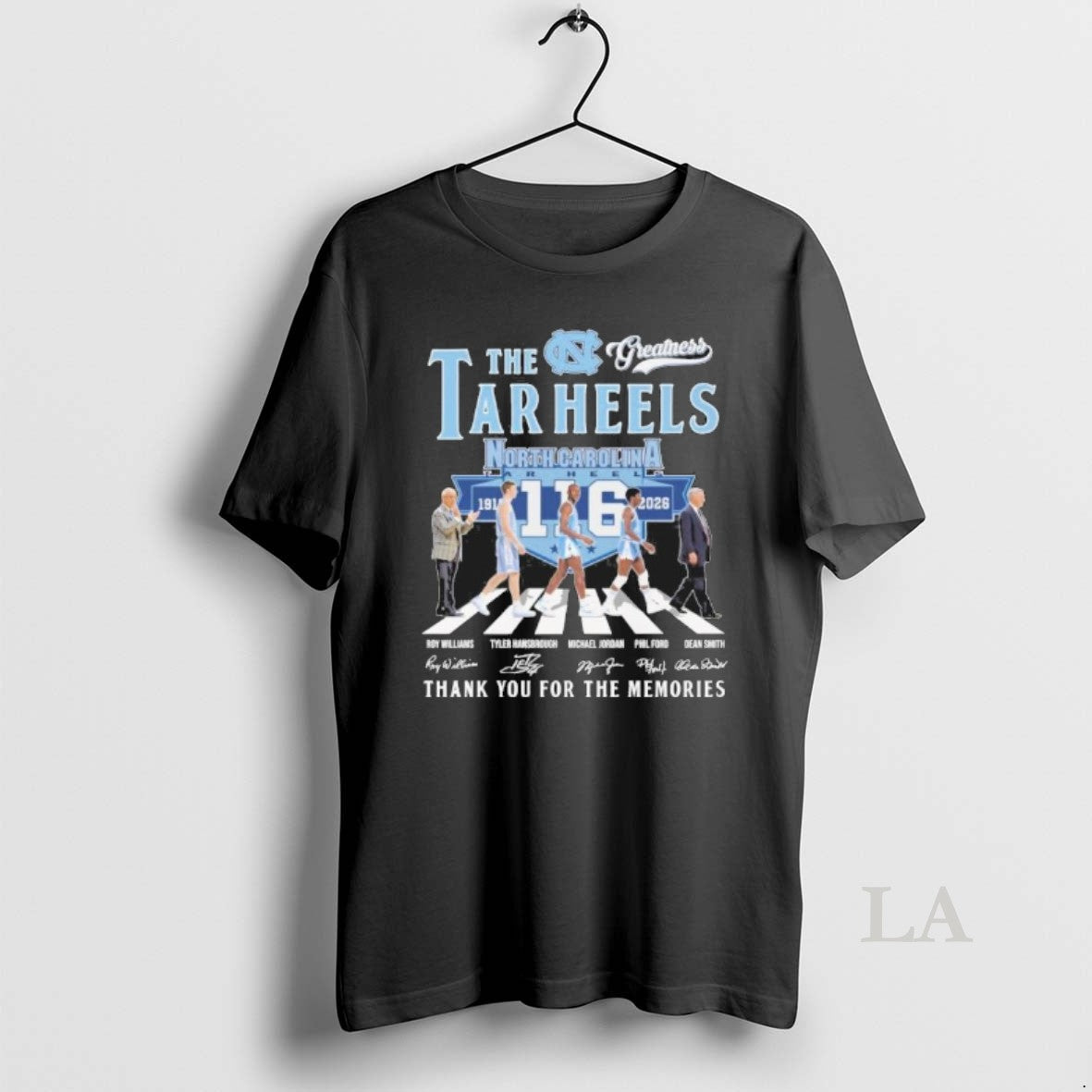 Original The Unc Tar Heels Basketball Abbey Road - Adult & Kids T-Shirts, Sweatshirts & Hoodies apparel design preview 1