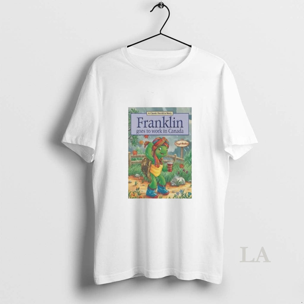 Original Turtle Franklin Goes To Work In Canada - Adult & Kids T-Shirts, Sweatshirts & Hoodies apparel design preview 1