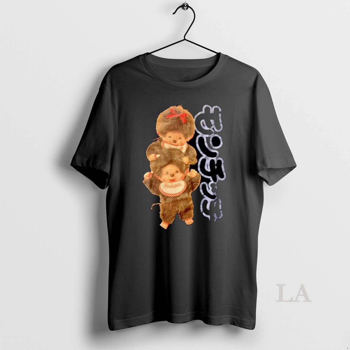 Original Two Monchhichi Monkeys Sitting On Shoulders - Adult & Kids T-Shirts, Sweatshirts & Hoodies apparel design preview 1