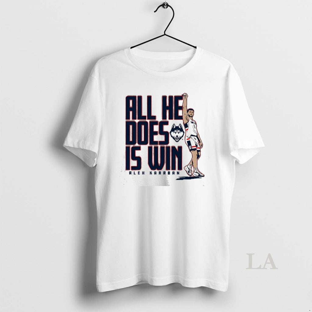 Original Uconn Huskies Basketball Alex Karaban All He - Adult & Kids T-Shirts, Sweatshirts & Hoodies apparel design preview 1