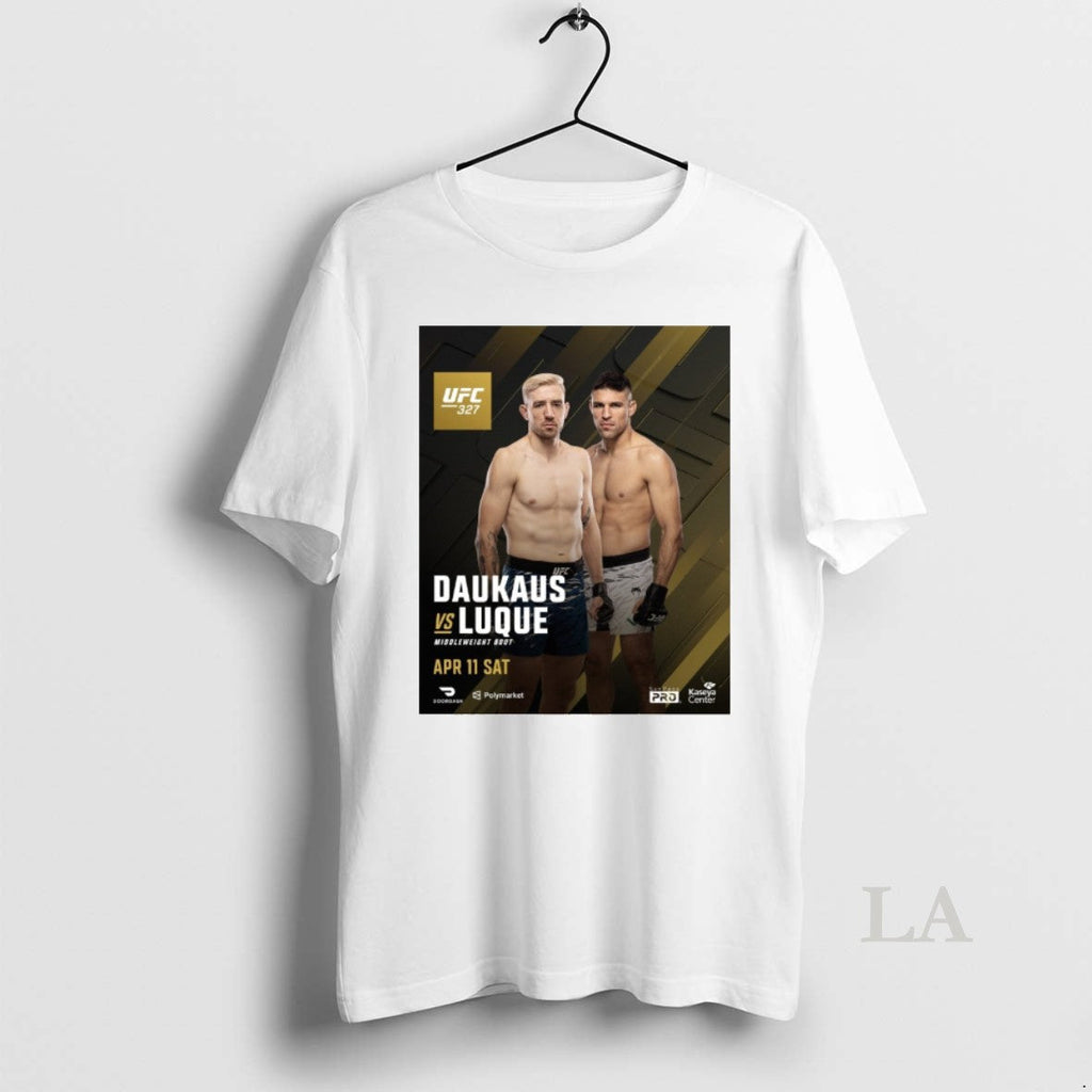 Original Ufc 327 Daukaus Vs Luque April 11 2026 - Adult & Kids T-Shirts, Sweatshirts & Hoodies apparel design preview 1